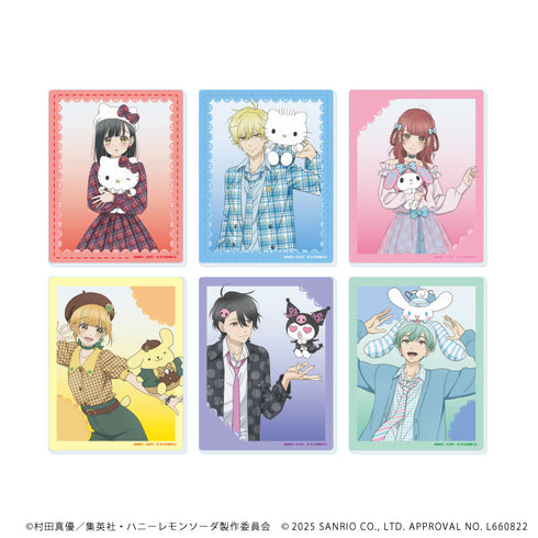 『ハニーレモンソーダ×サンリオキャラクターズ』アクリルカード01/コンプリートセット(全6種)(等身イラスト)